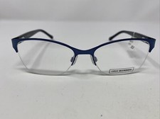 Lulu Guinness L780 NAV 51-16-140 B:35 Navy Blue Half Rim Eyeglasses Frame SG49