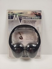 Audiovox Headphones Mobile Video Wireless IR Headset Fold Flat Auto Shut-Off NEW