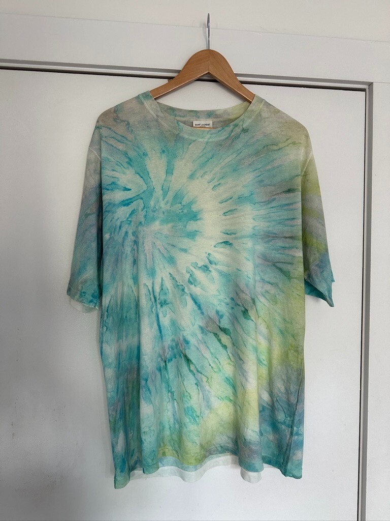 T shirt uomo Saint Laurent tie dye oversize taglia M