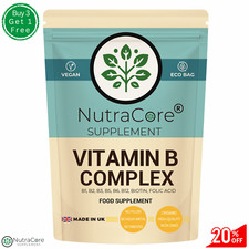 Vitamin B Complex Capsules- B1 B2 B3 B5 B6 B12,Biotin, Folic Acid Strong-90Cpas