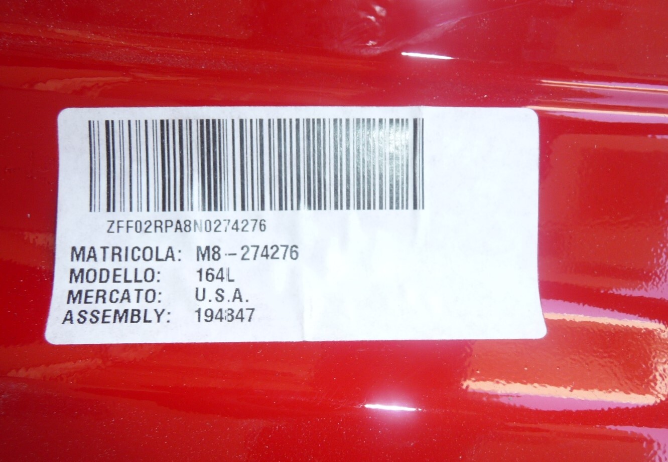 2019 2020 2021 Ferrari Portofino F164 Front Left Driver Door Shell 88685211 OEM