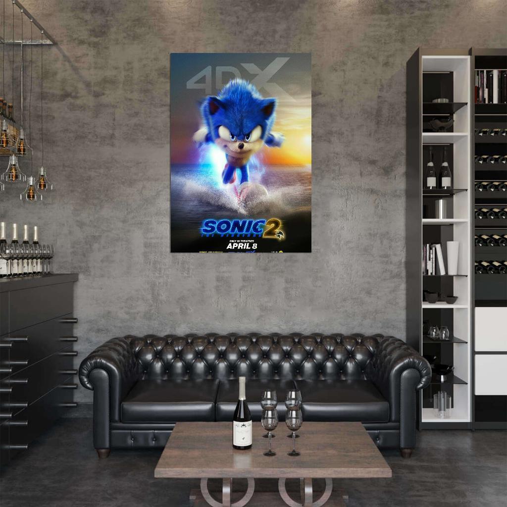 500074 Sonic the Hedgehog 2 Movie Cinema 16x12 WALL PRINT POSTER