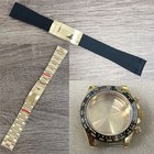 For VK63 Quartz Watch Movement 39MM Steel Watch Case Rubber/Steel Watch Strap