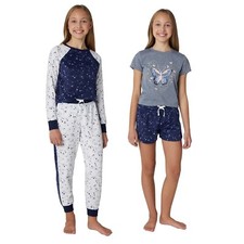 BCBG Girl's Soft Cozy NAVY 4-piece LOUNGE / SLEEP SET Size L 14-16 NWT