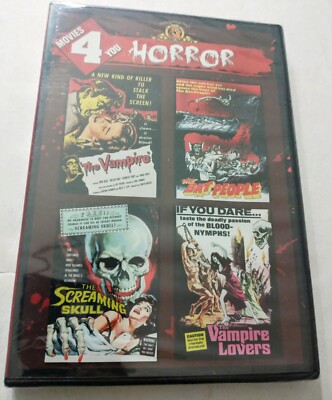 Movies 4 You: Horror (DVD) The Vampire, The Bat People,  The Screaming Skull New