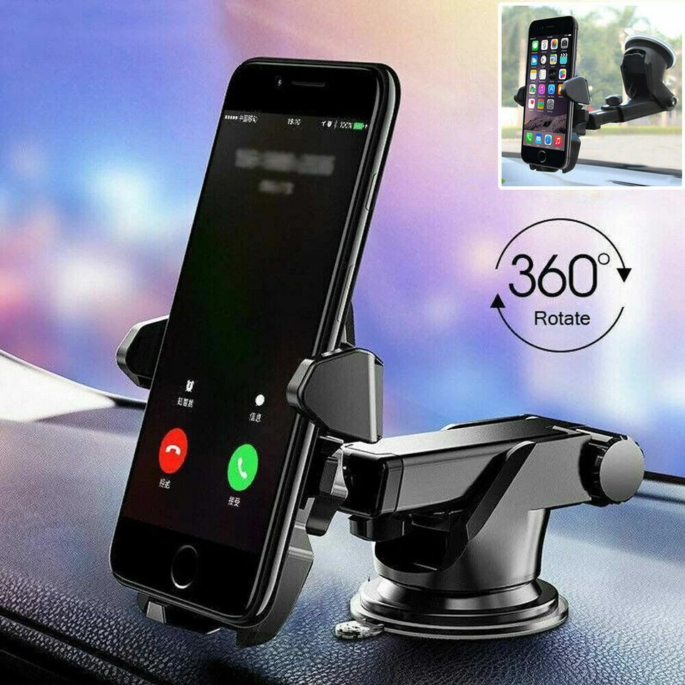 Universal Car Phone Holder 360° Rotate Windscreen Window Suction Mount GPS Stand - Image 2 of 4