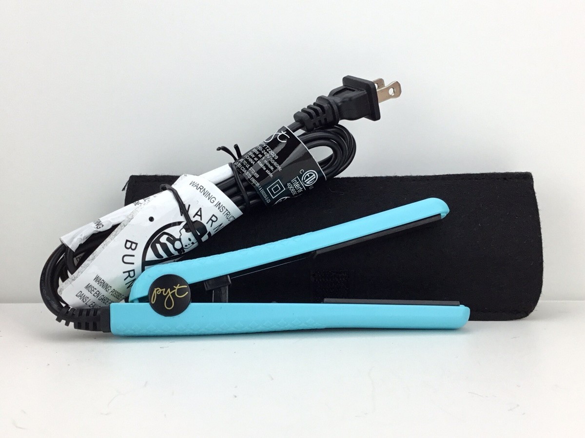 PYT Travel-Size 100% Ceramic Travel Hair Styling Tool, Blue 