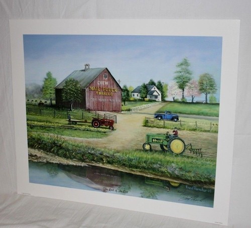 The End of an Era Fred Thrasher Ky Artist Mail Pouch Tobacco Farmall John Deere - 第 1/4 張圖片