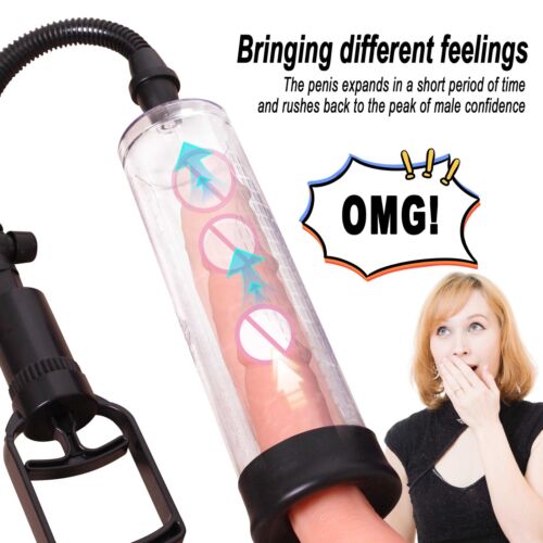 Penis Enlarger Extender Pump 7.5 INCH Penis Pump Clear Male Vacuum Draw Handle - Picture 7 of 24