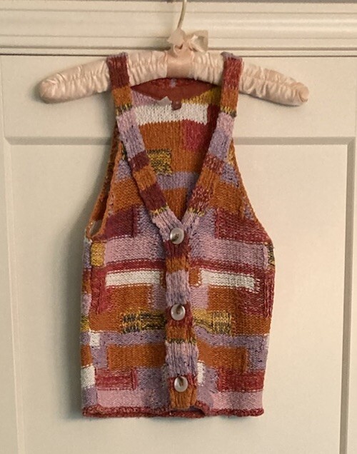 Canotta gilet Anthropologie Pilcro taglia XS Salomon Swank modello blocco multicolore
