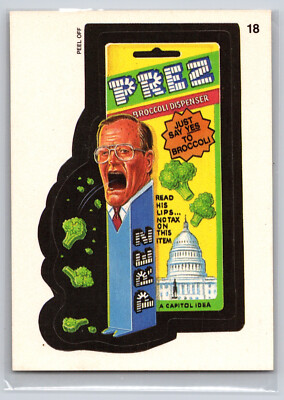 1991 TOPPS WACKY PACKAGES PREZ BROCCOLI DISPENSER PEZ PARODY