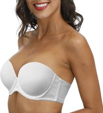 Strapless Push Up Thick Padded Convertible Multiway Bra Underwire Women's-38C