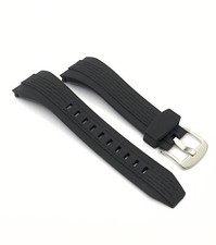 Seiko 26mm Silicone Rubber Black Band 4A232JRR, 2 Pins Included