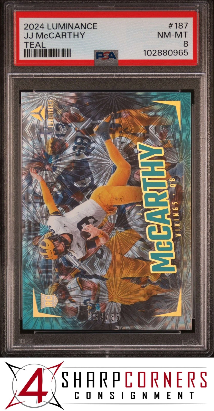 JJ McCarthy Panini Luminance #187 Teal