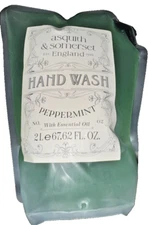 ASQUITH & SOMERSET ENGLAND "PEPPERMINT" Hand Wash Refill Pouch 2L 67 oz