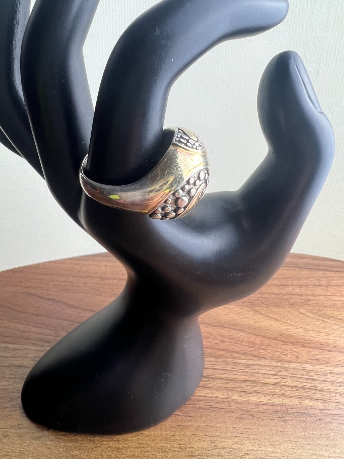 925 Sterling Silver Domed Statement Ring, Made In… - image 3