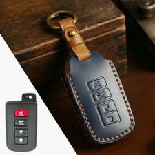 Genuine Leather Car Smart Key Cover Fob Case Holder For Toyota Highlander Avalon Genuine Leather Car Smart Key Cover Fob Case Holder For Toyota Highlander Avalon