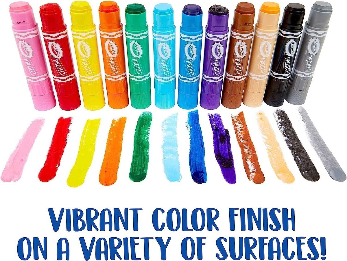 Crayola Quick Dry Paint Sticks Colour, Paint Set for Kids, Set of 12  Colours NEW | eBay