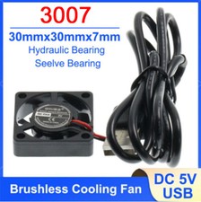3007 USB Cooler Black Silent Fan 3cm Mini Square Brushless DC 5V Cooling Fan