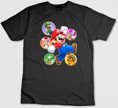 GILDAN Famous Super Mario Figure,Short Sleeve T Shirt Men / Woman H324