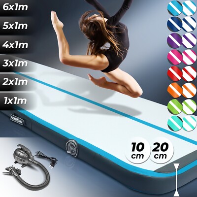 Track aufblasbar mit Pumpe Air Turnmatte Tumbling  Gymnastikmatte