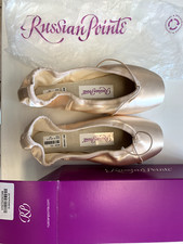 NIB Russian Pointe RP Collection Brise Pointe Shoes Pink Size 42 W5 V1