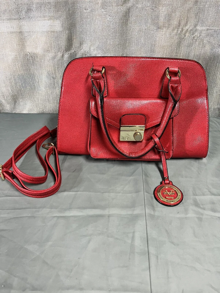 Versace 19V69 Abbigliamento Sportivo Italy Red Shoulder Tote Bag Purse