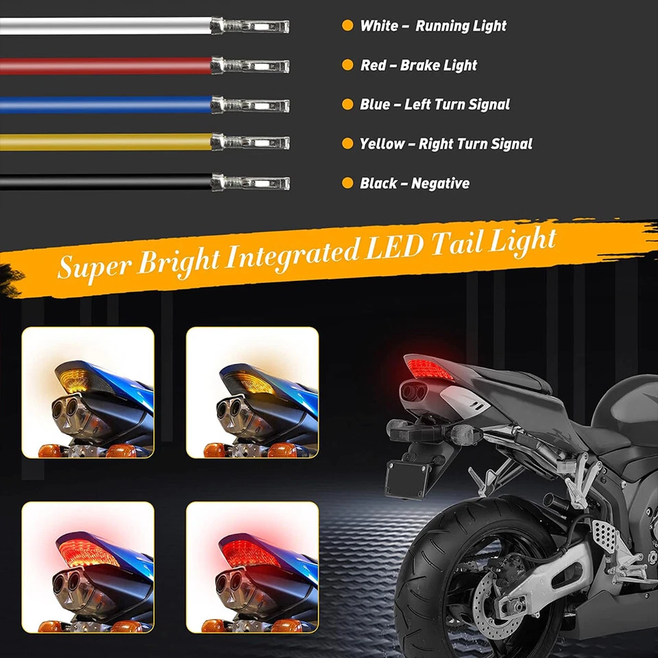 For Honda CBR 1000RR CBR1000RR 04-07 Motorcycle Tail Brake Light LED Turn Signal - Image 4 of 4