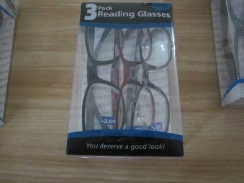 FGX Unisex "Spare Pair" Readers 3-Pack +2.00 - Picture 2 of 3