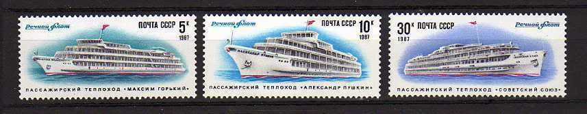 15189). RUSSLAND 1987 POSTFRISCH ** Neu** - Passenger Ships - Schiffe