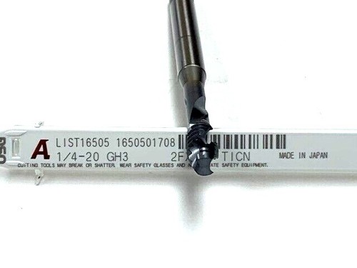 1/4-20 GH3 2 FLUTE  EXO A TAP TICN  SPIRAL FLUTE DIN LENGTH OSG 1650501708 - Foto 2 di 7