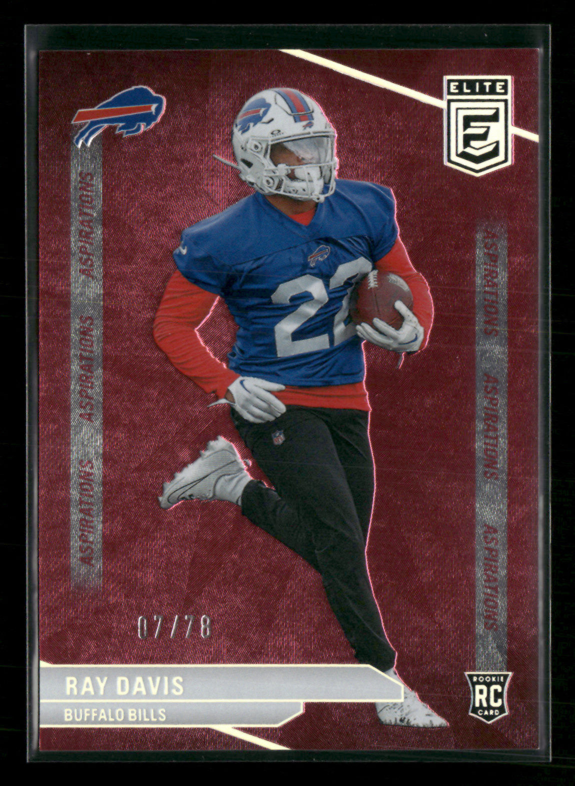 2024 Panini Donruss Elite Football Ray Davis RC Red Aspirations 07/78 [huaC97
