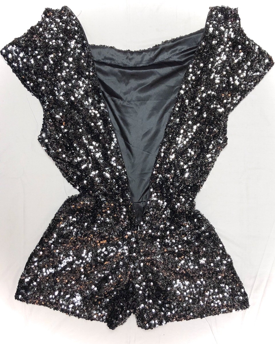 French Connection Lucinda Sequin Playsuit Size UK Worn Once
