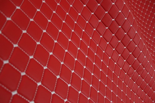 Quilted Vinyl Grain Faux Leather Upholstery Fabric Diamond | 2"x2" -4mm Foam 55" - Picture 155 of 199