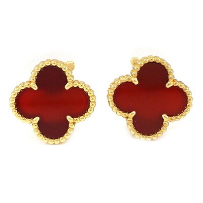 Van Cleef & Arpels Ohrringe Vintage Alhambra VCARD40400 Karneol