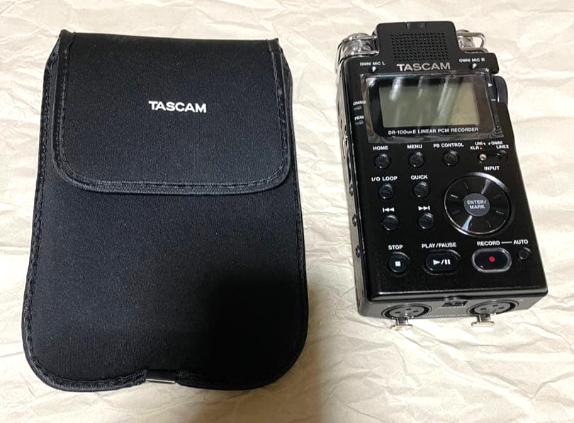 TASCAM DR-100MKII Linear PCM Digital Recorder with Power Adapter