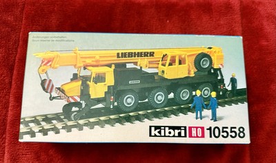 Kibri HO 10558 1:87 Liebherr Railway Mounted Crane Kit New Rare