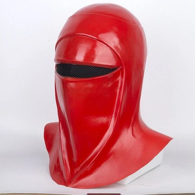 Star Wars Emperor's Royal Guard Soldiers Cosplay Red Latex Helmet Mask