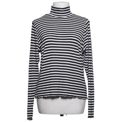 Levee, Rollkragenpullover, Größe: XL, Schwarz/Weiß, Streifen, Rippenstrick #oRz