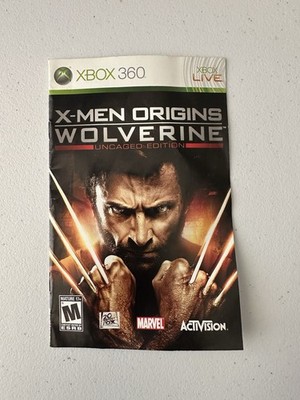 X-Men Origins Wolverine Microsoft Xbox 360 Instruction Manual Only