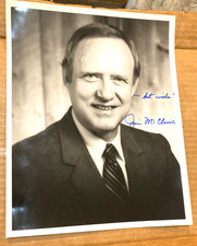 VTG. 1973-91 Idaho Senator Jim McClure Signed Autographed 8x10 B&W Glossy Photo