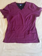 Sapphire Women  s Medical Scrub, Set, Medium, Maroon Color, Figure Flattering 