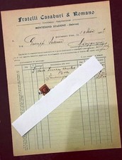 FATTURA CASABURI & ROMANO ANNI 30 MONTESANO(SA)a GIUSEPPE FALCONE LAGONEGRO (PZ)