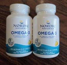 2 PCK Nordic Naturals Omega-3 690mg Immune Support Softgel 60 Count Exp 10/2026