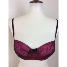 Frederick's of Hollywood Bra Women M Lace Underwire Shimmer Intimates Lingerie