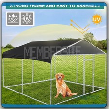 Large Outdoor Dog Kennel Heavy Duty Metal Dog Cage Playpen 10x10 ft/6.56x6.56ft