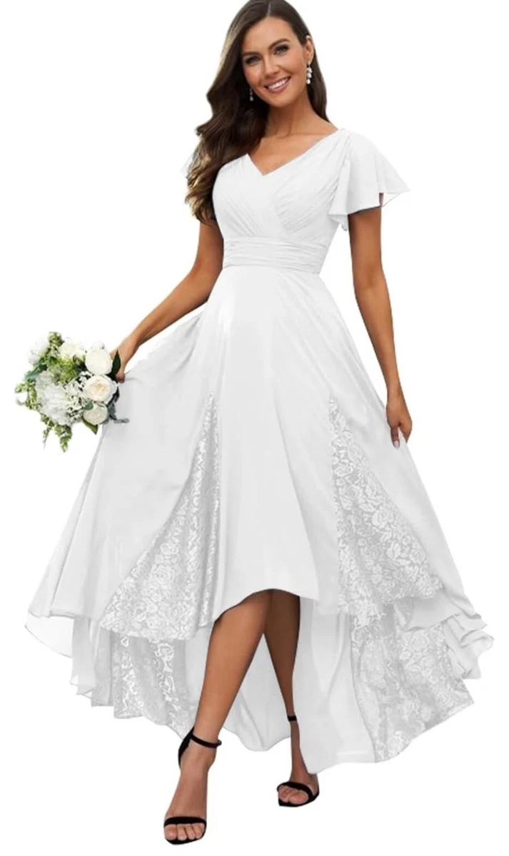 chiffon tea length straight neckline wedding dress Wisteria 2026 Mother of the Bride Long Sleeves Scoop Chiffon;Straps Sleeves KissProm Modern Satin V-neck A