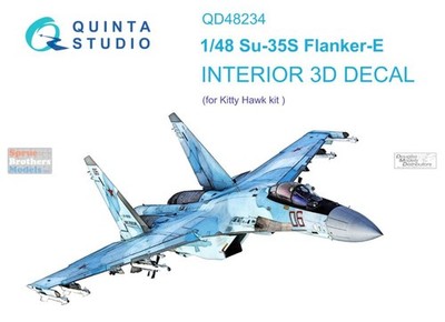 QTSQD48234 1:48 Quinta Studio Interior 3D Decal - Su-35S Flanker-E (KTH kit)