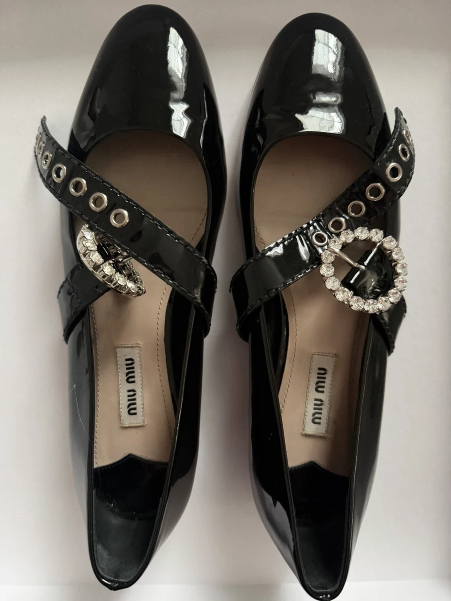 Miu Miu Buckle Patent Leather Flats for Women for sale | eBay