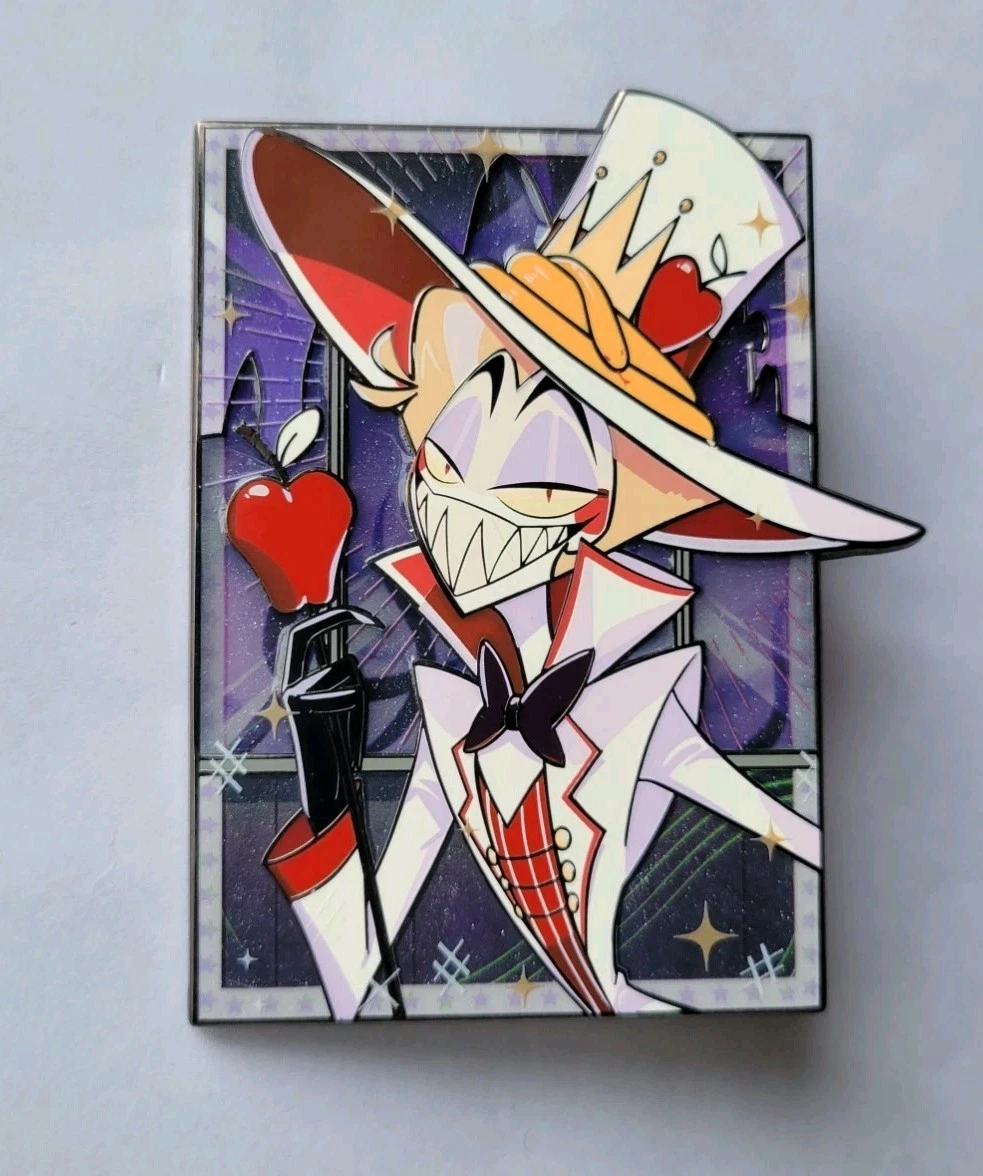 Hazbin Hotel Lucifer Morningstar 3.19" Limited Edition Enamel Pin - Black Nickel